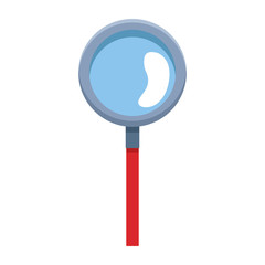 magnifying glass icon, colorful flat design