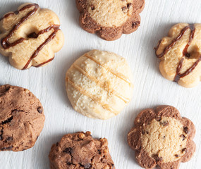 Assorted Cookies On a Simple White Table