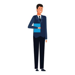 cartoon businessman, flat design