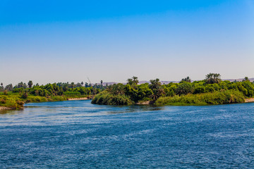 Fototapeta na wymiar View of Nile river in Luxor, Egypt