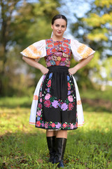 Slovak folklore. Slovakian folklore girl.