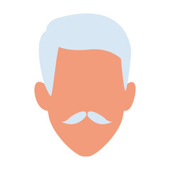 avatar old man with mustache icon