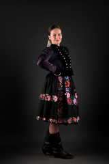 Slovak folklore. Slovakian folklore girl.