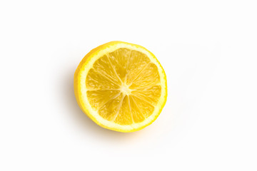 Half a lemon on a white background isolate