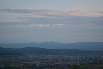 panoramic view of mountains and lake