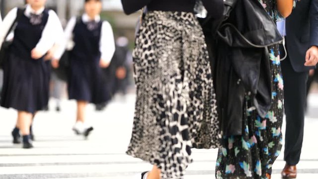 東京　渋谷スクランブル交差点　10月　2019　フルサイズ　135mmF1.8 開放