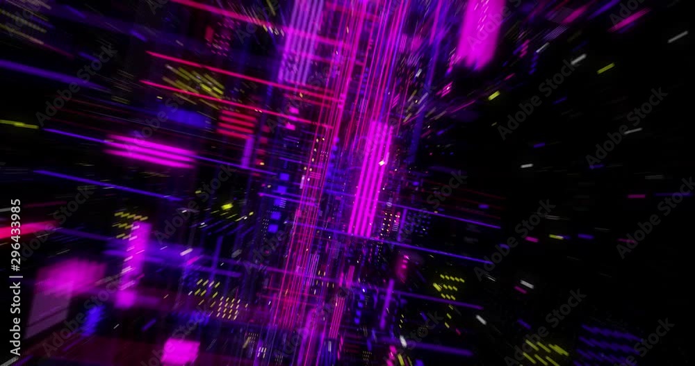 Poster virtual data on digital screen display, future technology and programming concept. flying futuristic