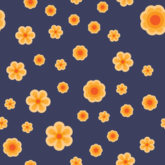 Day of the dead flowers, seamless pattern. Flower design texture.
