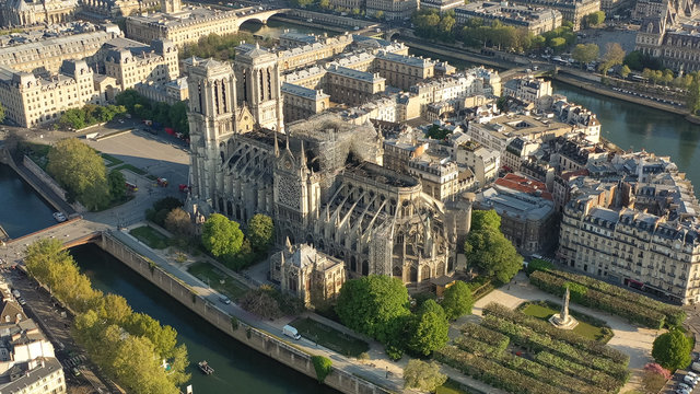Notre Dame Cathedral after the fire, Paris