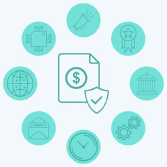 Insurance vector icon sign symbol