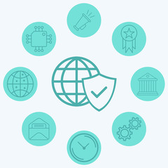 Internet security vector icon sign symbol