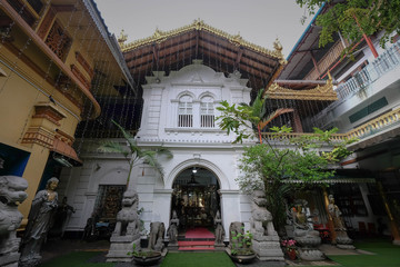 At Seema Malaka Temple in Colombo, Sri Lanka. The center of Colombo with the lake, Sri Lanka.