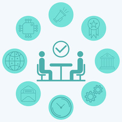 Interview vector icon sign symbol