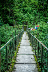 The iron bridge, Sikkim, India