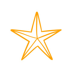 Hand drawn star. Doodle illustration.