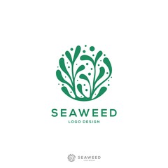 modern and minimalis Seaweed logo design inspiration - obrazy, fototapety, plakaty