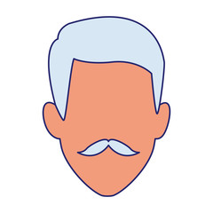 avatar old man with mustache icon
