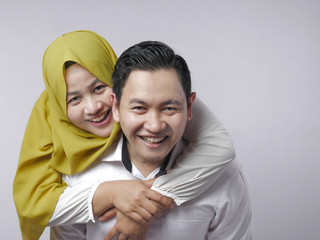 Obraz premium Happy Asian Muslim Couple