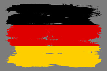 German tricolor flag with horizontal stripes.