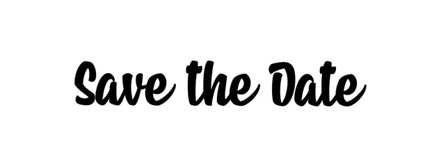 Save the date, calligraphy text. Vector.