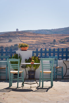 Cafe terrace in Paros