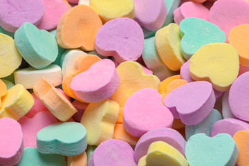 Candy Hearts Background