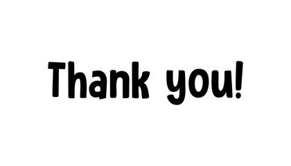Thank you text sign