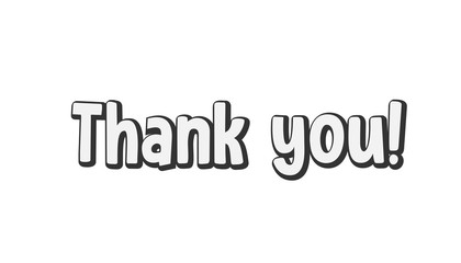 Thank you text sign