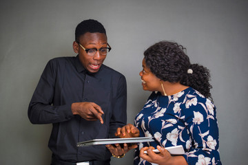 two business partners discussing about their work.