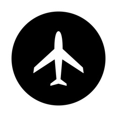 Plane vector icon. Airport button symbol. Flight and travel.