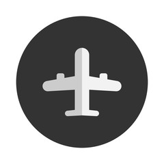 Obraz premium Plane vector icon. Airport button symbol. Flight and travel.