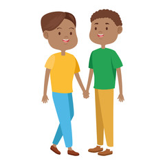 Fototapeta premium Happy teenage couple icon, colorful design