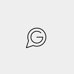 Letter G Chat Logo Template Vector Design