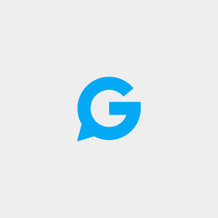 Letter G Chat Logo Template Vector Design