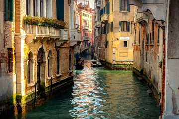 Foto auf Alu-Dibond Kanal in Venedig © Iwona