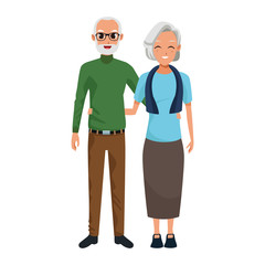 old man and woman standing icon