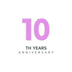10 Year Anniversary Vector Template Design Illustration