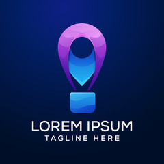 air balloon pin for travel logo