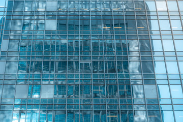 Obraz na płótnie Canvas Modern office building close up in Hong Kong