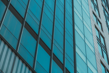 Modern office building close up in Hong Kong