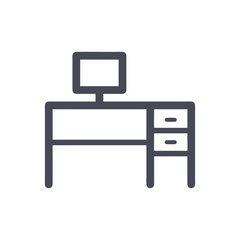 Desk Office Icon vector