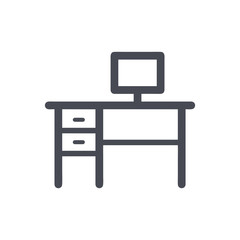Desk Office Icon vector