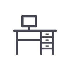 Desk Office Icon vector