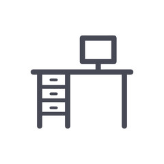 Desk Office Icon vector