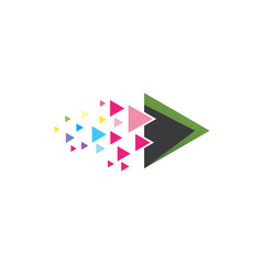 Arrows vector illustration icon Logo Template design technology