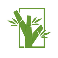Nature spa logo Bamboo Design Icon vector Template Isolated