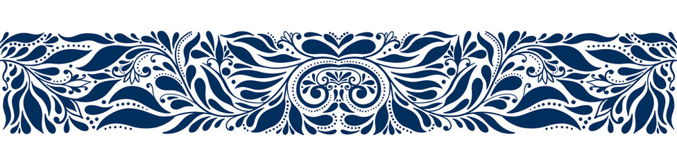 Elegant abstract border leaves. Vintage hand drawn style.Ornamental florish frame.