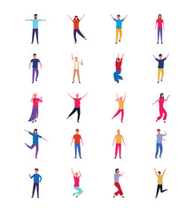 set of people dancing and having fun