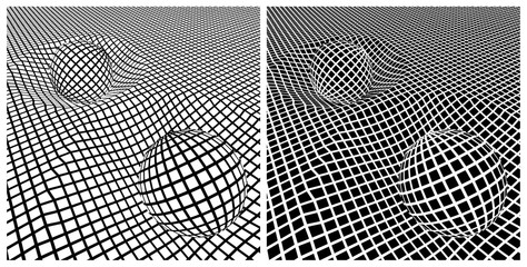 Fototapeta na wymiar Massive spheres and curved space