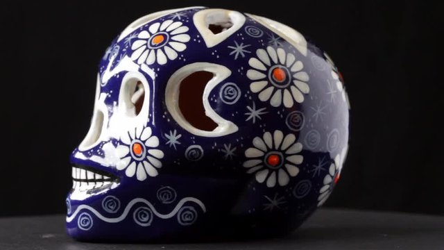 mexican skull colorful handcraft